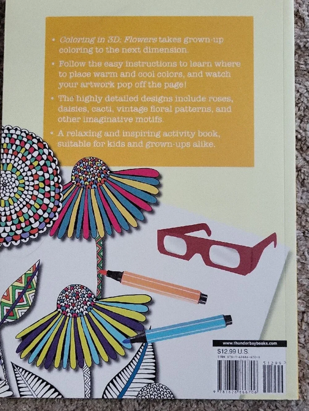 Coloring Patterns & Two 3D Coloring Books Set - Adult Coloring